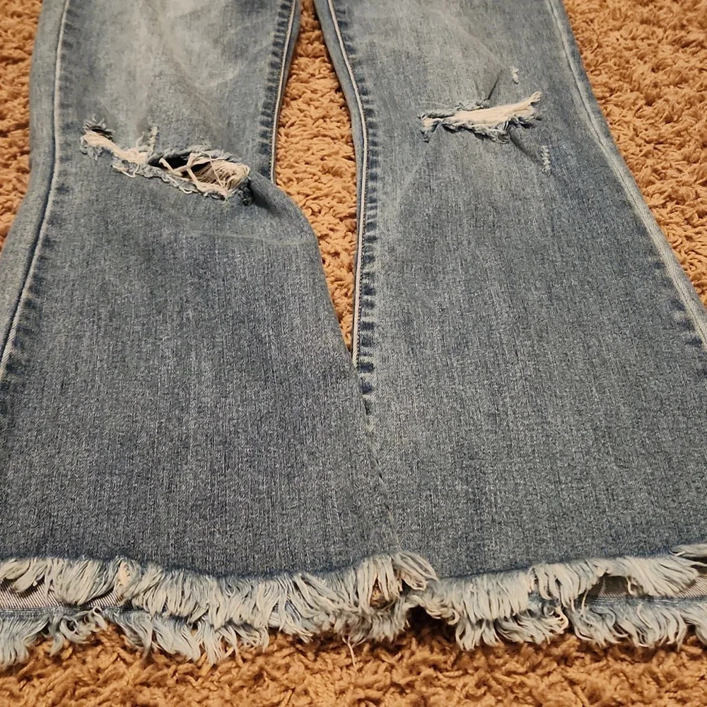Hidden Distressed Blue Women's Flare Jeans Size 26 - Picture 2 of 10